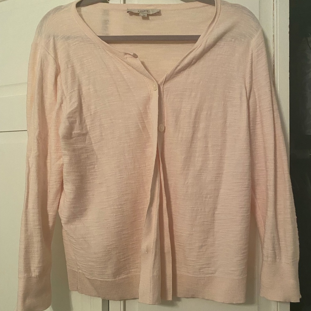 Ready for Spring! Light weight soft pink cardigan